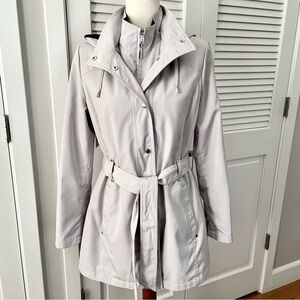 Nautica Water and Wind Resistant Raincoat Jacket Trench Lined Size M